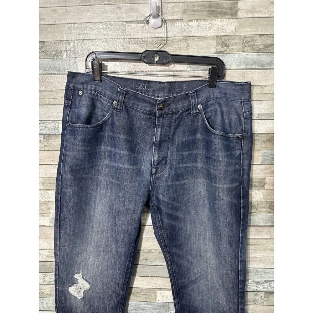Men’s PD&C Denim Jeans Dark Wash Straight Leg Size 38X32